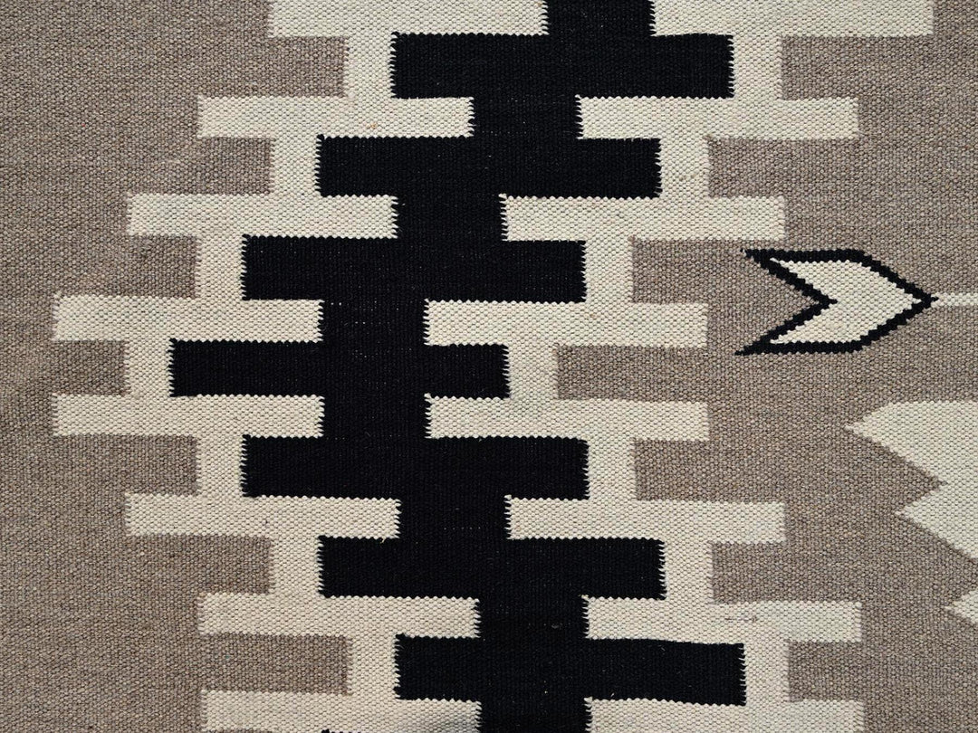 9'2" x 11'10" New Hand Woven Brown Wool Rectangle Oriental Rug - MOA1022315