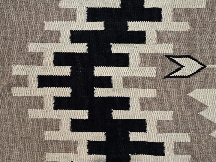 9'2" x 11'10" New Hand Woven Brown Wool Rectangle Oriental Rug - MOA1022315