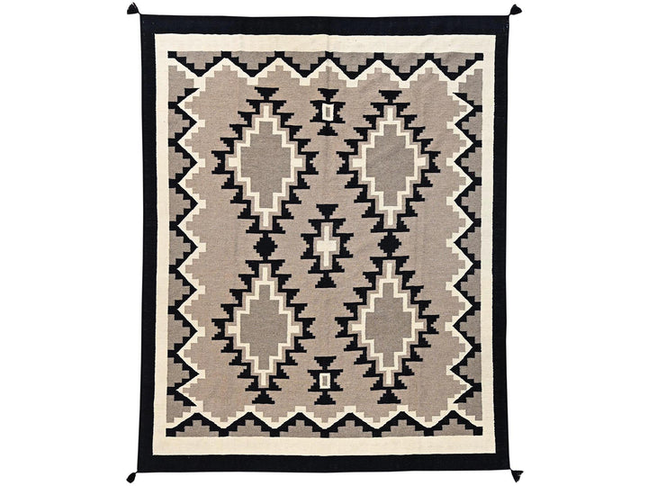 7'11" x 9'11" New Hand Woven Brown Wool Rectangle Oriental Rug - MOA1022316