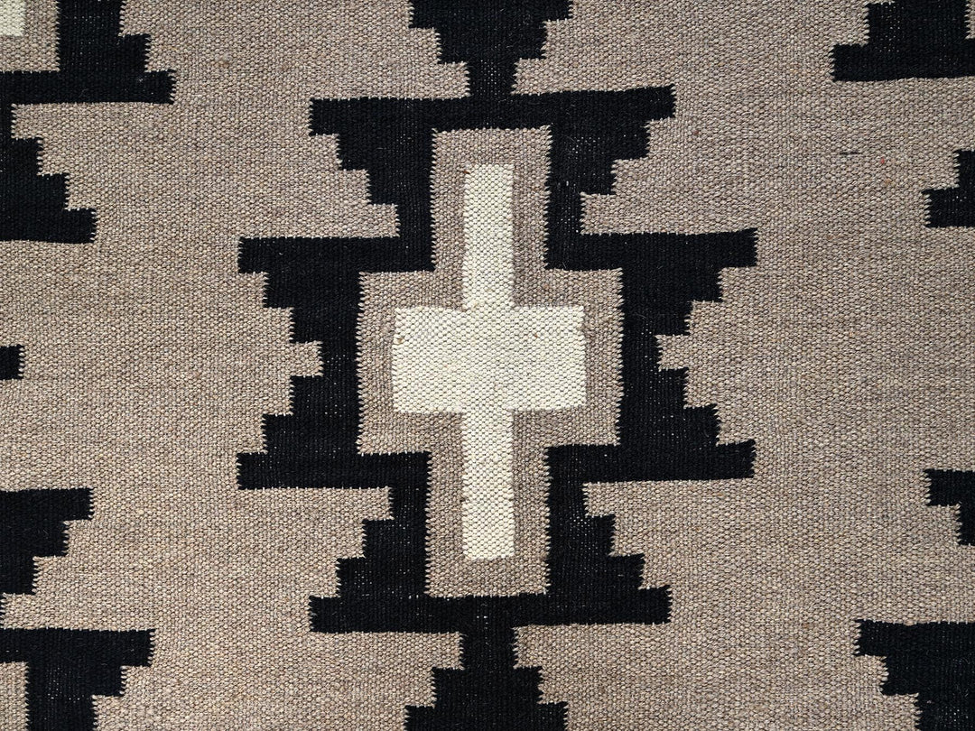 7'11" x 9'11" New Hand Woven Brown Wool Rectangle Oriental Rug - MOA1022316