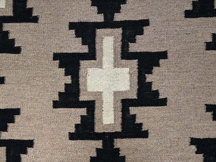 7'11" x 9'11" New Hand Woven Brown Wool Rectangle Oriental Rug - MOA1022316
