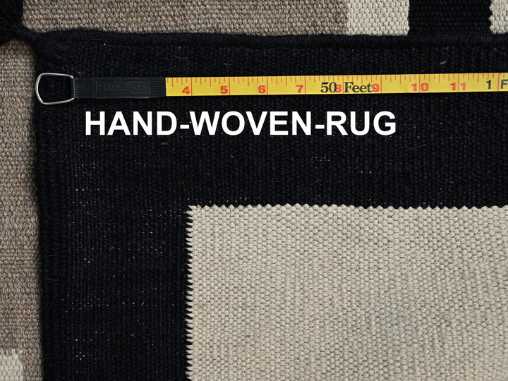 7'11" x 9'11" New Hand Woven Brown Wool Rectangle Oriental Rug - MOA1022316