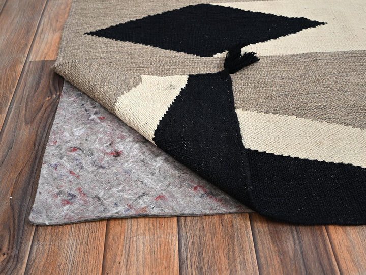 8'2" x 9'11" New Hand Woven Brown Wool Rectangle Oriental Rug - MOA1022318