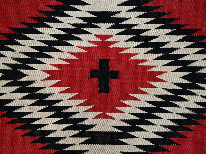 5'2" x 6'11" New Hand Woven Red Wool Rectangle Oriental Rug - MOA1022325