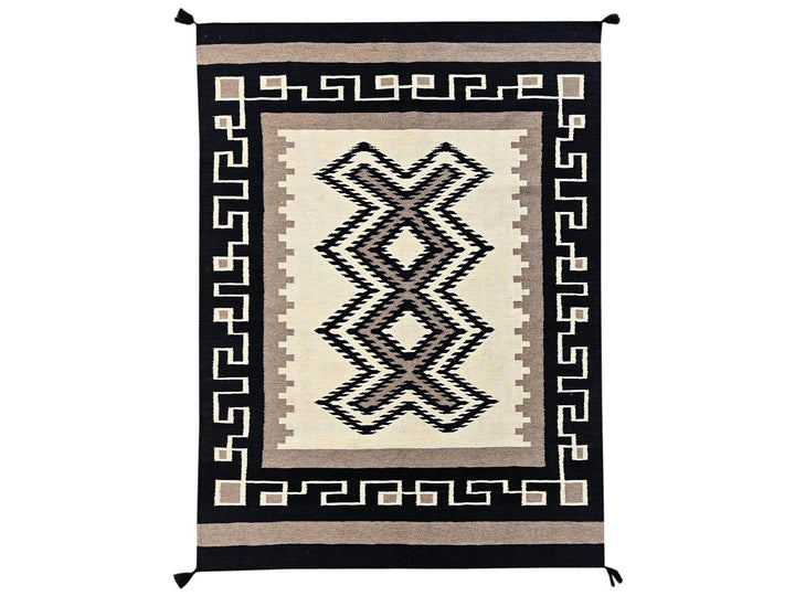 5'2" x 7'0" New Hand Woven Brown Wool Rectangle Oriental Rug - MOA1022326