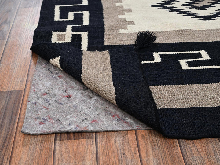 5'2" x 7'0" New Hand Woven Brown Wool Rectangle Oriental Rug - MOA1022326