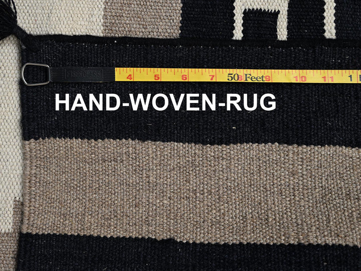 5'2" x 7'0" New Hand Woven Brown Wool Rectangle Oriental Rug - MOA1022326