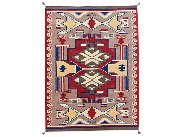 5'3" x 7'1" New Hand Woven Brown Wool Rectangle Oriental Rug - MOA1022327