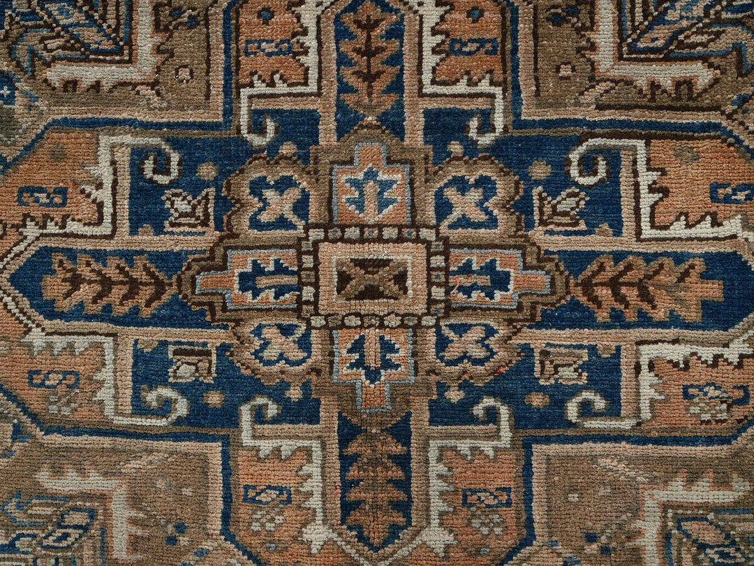 7'11" x 10'4" Vintage Hand Knotted Orange Wool Rectangle Oriental Rug - MOA1022331