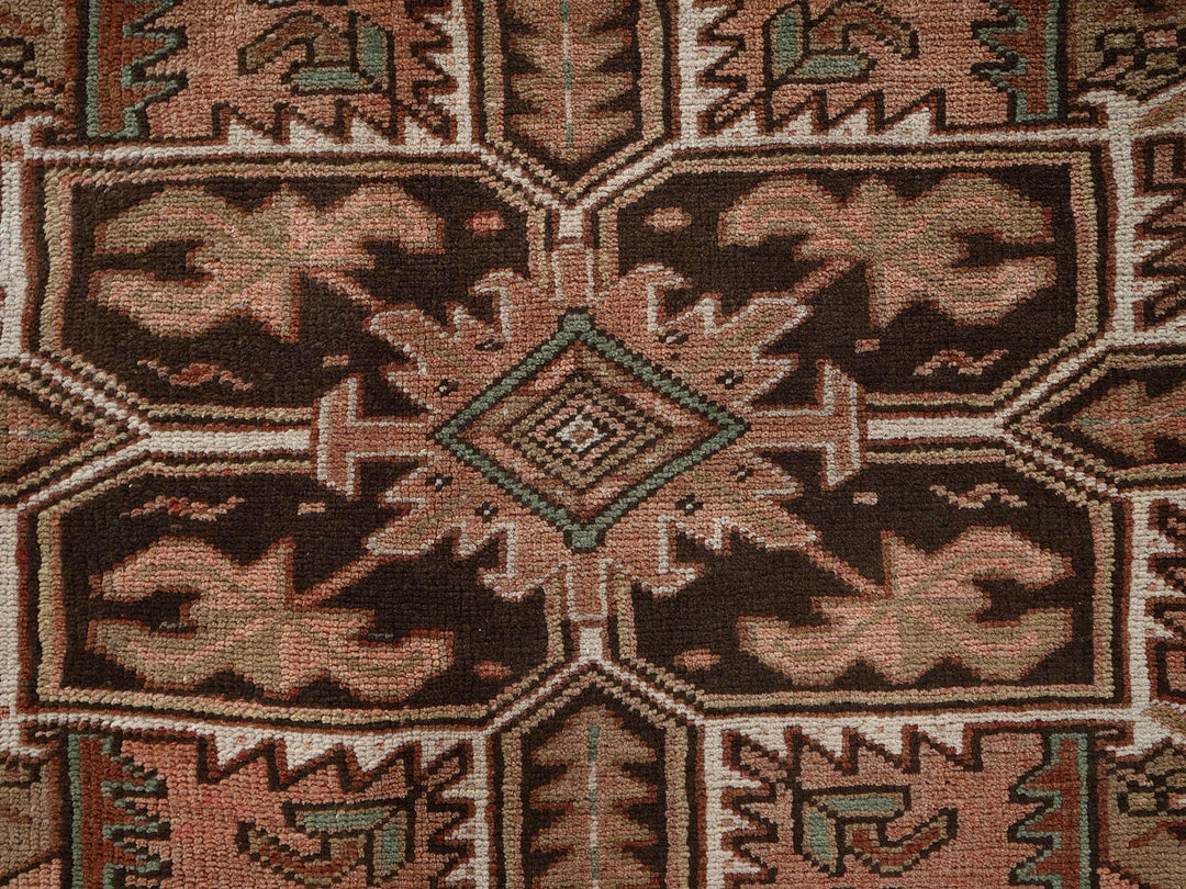 8'3" x 10'5" Vintage Hand Knotted Brown Wool Rectangle Oriental Rug - MOA1022336
