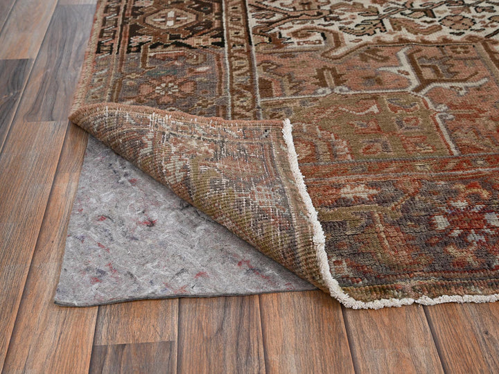 8'7" x 10'11" Vintage Hand Knotted Pink Wool Rectangle Oriental Rug - MOA1022338