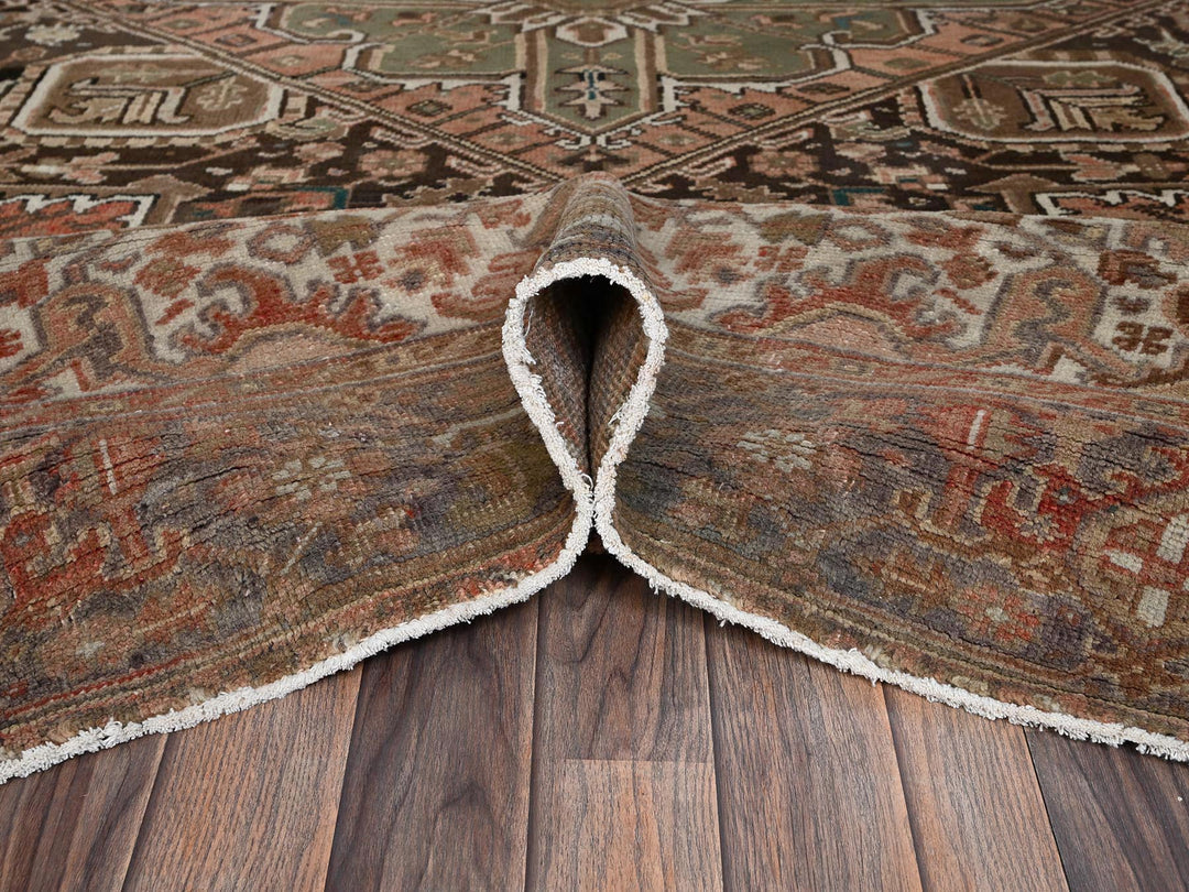 8'7" x 10'11" Vintage Hand Knotted Pink Wool Rectangle Oriental Rug - MOA1022338