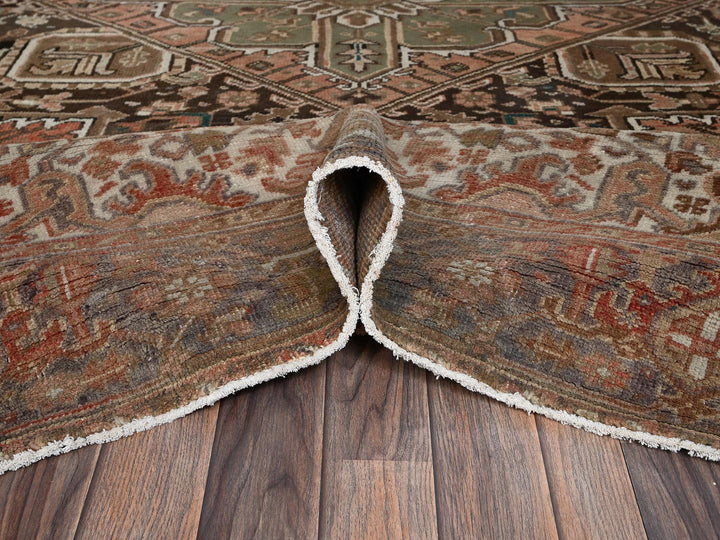 8'7" x 10'11" Vintage Hand Knotted Pink Wool Rectangle Oriental Rug - MOA1022338