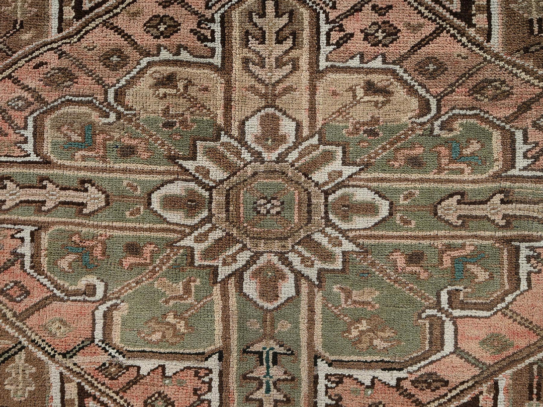 8'7" x 10'11" Vintage Hand Knotted Pink Wool Rectangle Oriental Rug - MOA1022338