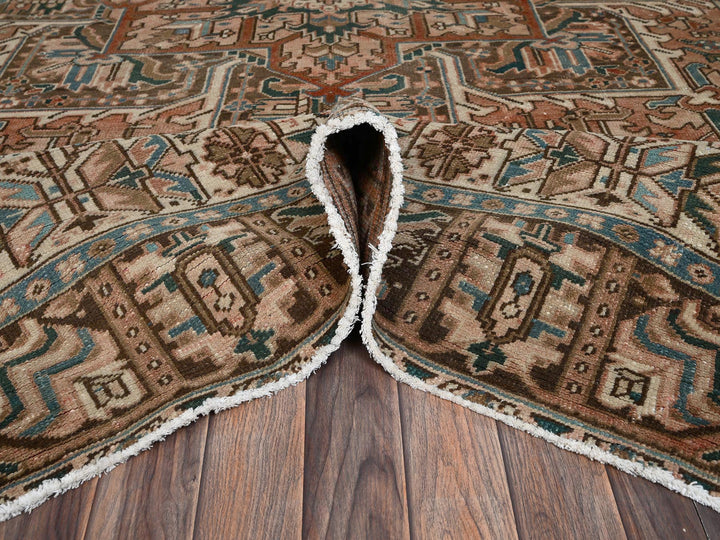 8'0" x 11'4" Vintage Hand Knotted Pink Wool Rectangle Oriental Rug - MOA1022339