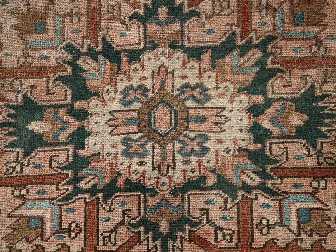 8'0" x 11'4" Vintage Hand Knotted Pink Wool Rectangle Oriental Rug - MOA1022339