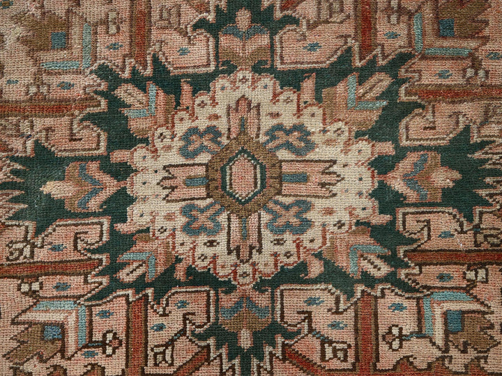8'0" x 11'4" Vintage Hand Knotted Pink Wool Rectangle Oriental Rug - MOA1022339