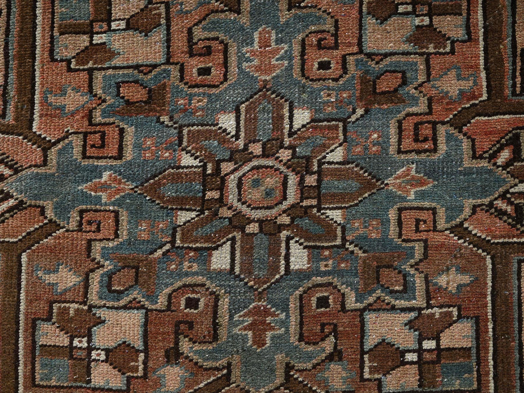 8'5" x 10'11" Vintage Hand Knotted Brown Wool Rectangle Oriental Rug - MOA1022340