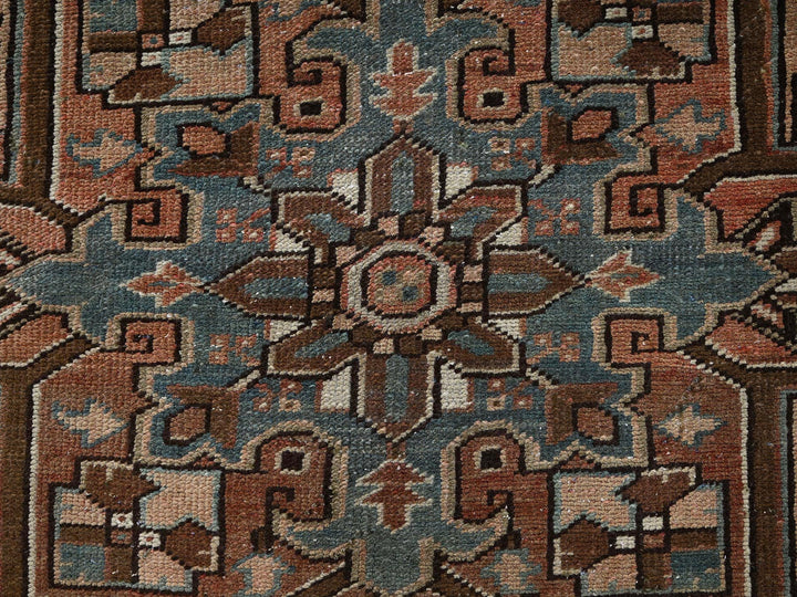 8'5" x 10'11" Vintage Hand Knotted Brown Wool Rectangle Oriental Rug - MOA1022340