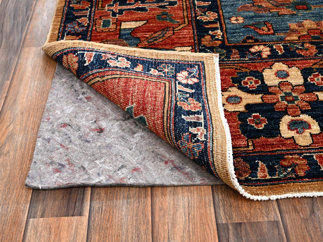 9'2" x 11'7" New Hand Knotted Yellow Wool Rectangle Oriental Rug - MOA1022346