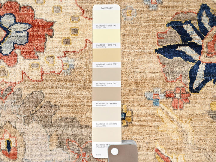 9'2" x 11'11" New Hand Knotted Brown Wool Rectangle Oriental Rug - MOA1022349