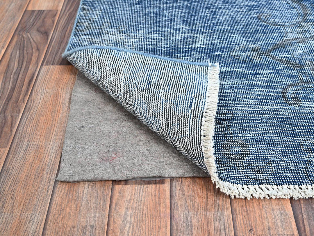 3'1" x 5'1" Vintage Hand Knotted Overdyed Wool Rectangle Oriental Rug - MOA102234