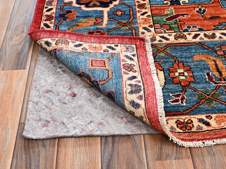 9'0" x 11'11" New Hand Knotted Ivory Wool Rectangle Oriental Rug - MOA1022350