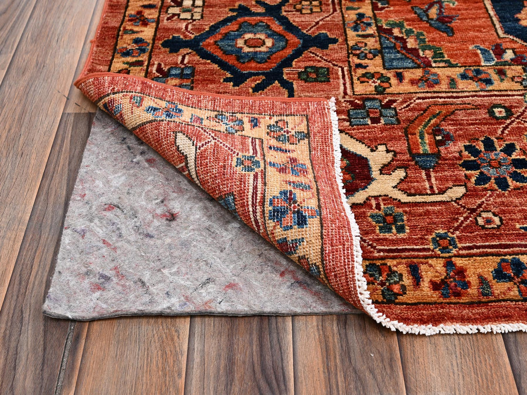 10'1" x 14'2" New Hand Knotted Red Wool Rectangle Oriental Rug - MOA1022351
