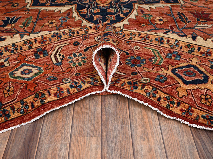 10'1" x 14'2" New Hand Knotted Red Wool Rectangle Oriental Rug - MOA1022351
