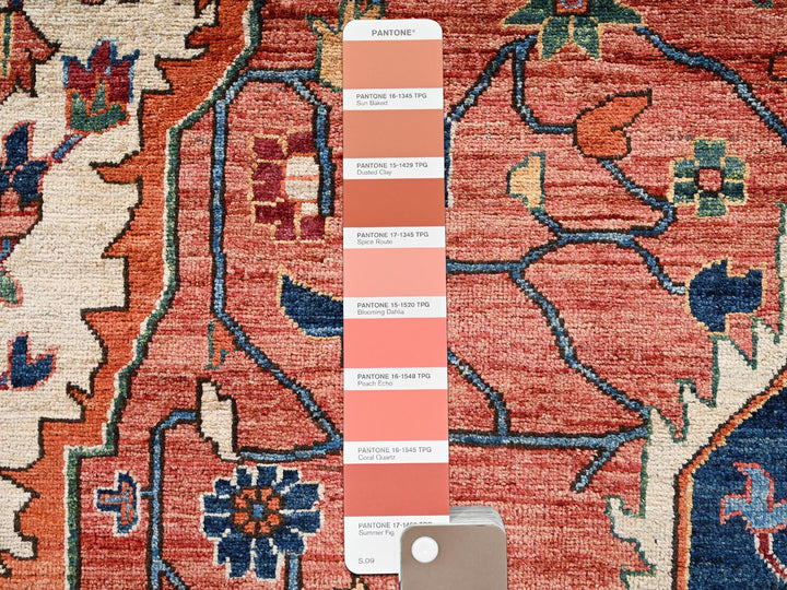 10'1" x 14'2" New Hand Knotted Red Wool Rectangle Oriental Rug - MOA1022351