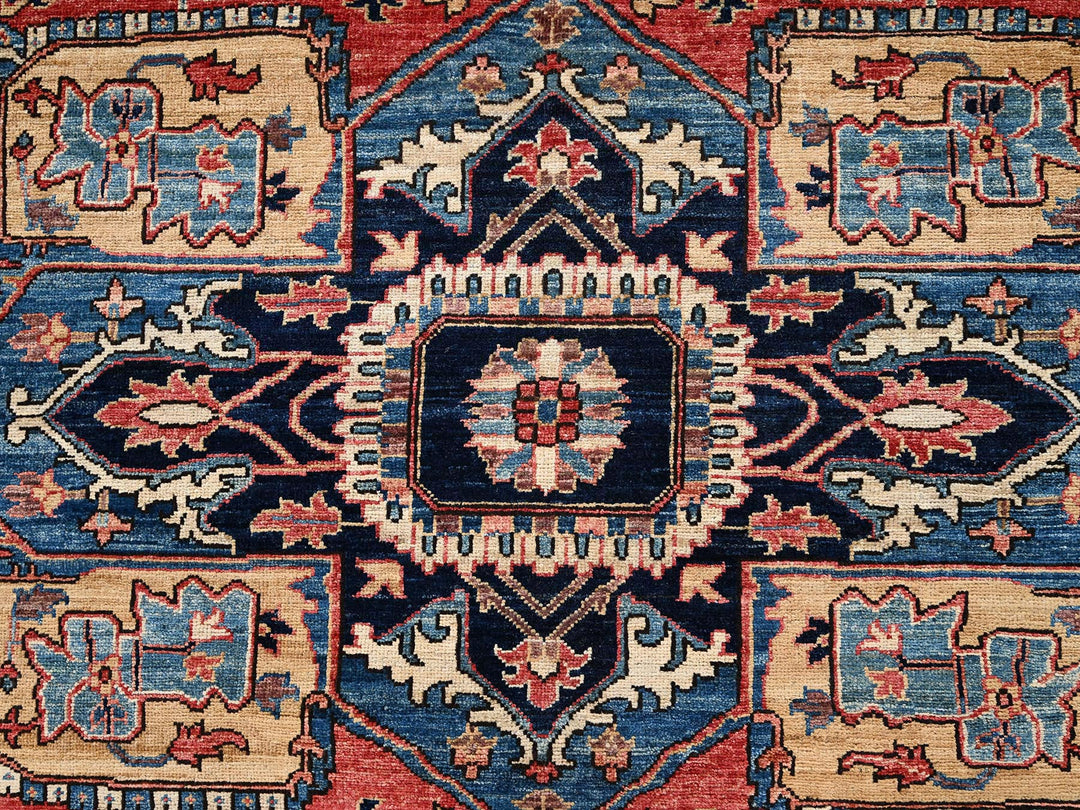 8'1" x 9'10" New Hand Knotted Ivory Wool Rectangle Oriental Rug - MOA1022352