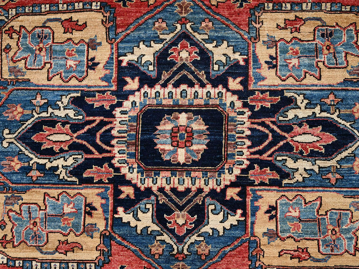 8'1" x 9'10" New Hand Knotted Ivory Wool Rectangle Oriental Rug - MOA1022352