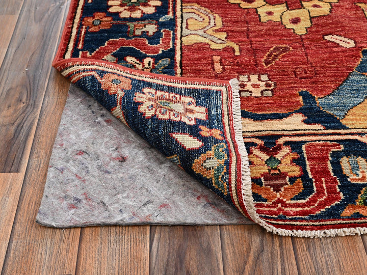 8'4" x 10'4" New Hand Knotted Red Wool Rectangle Oriental Rug - MOA1022357