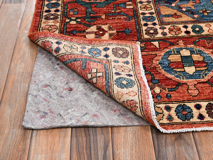 9'4" x 13'1" New Hand Knotted Orange Wool Rectangle Oriental Rug - MOA1022360