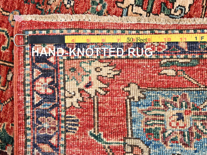 2'10" x 17'7" New Hand Knotted Red Wool Runner Oriental Rug - MOA1022363