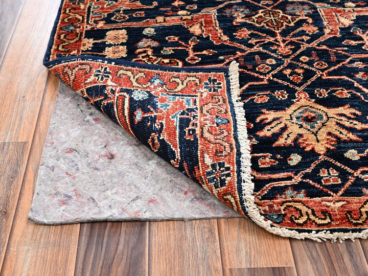 3'0" x 5'0" New Hand Knotted Blue Wool Rectangle Oriental Rug - MOA1022368