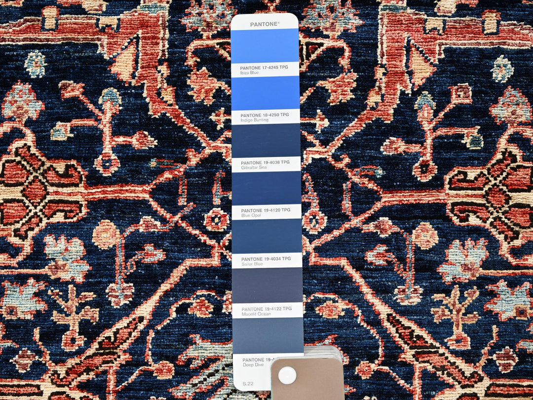3'0" x 5'0" New Hand Knotted Blue Wool Rectangle Oriental Rug - MOA1022368