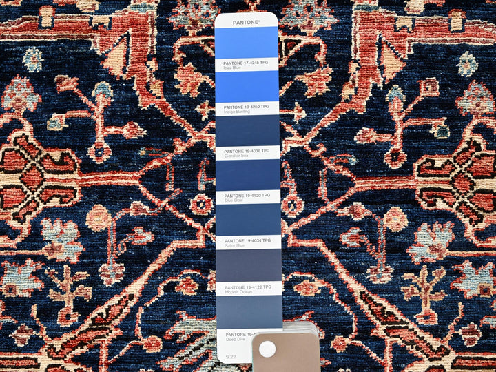 3'0" x 5'0" New Hand Knotted Blue Wool Rectangle Oriental Rug - MOA1022368