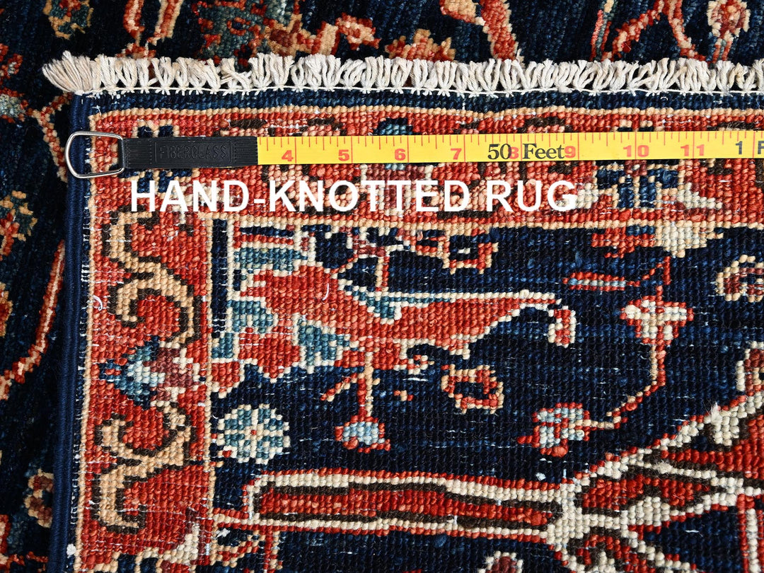 3'0" x 5'0" New Hand Knotted Blue Wool Rectangle Oriental Rug - MOA1022368