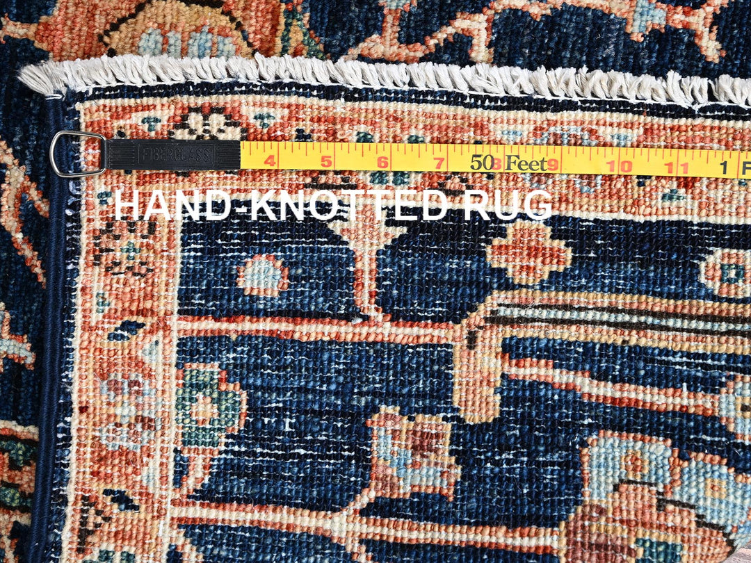 3'2" x 5'0" New Hand Knotted Blue Wool Rectangle Oriental Rug - MOA1022371