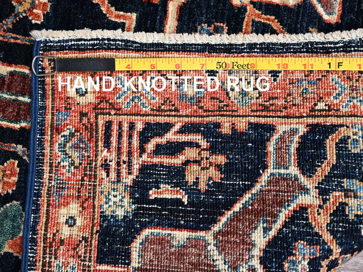 2'11" x 5'0" New Hand Knotted Blue Wool Rectangle Oriental Rug - MOA1022372