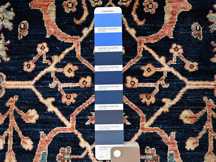3'3" x 5'0" New Hand Knotted Blue Wool Rectangle Oriental Rug - MOA1022374