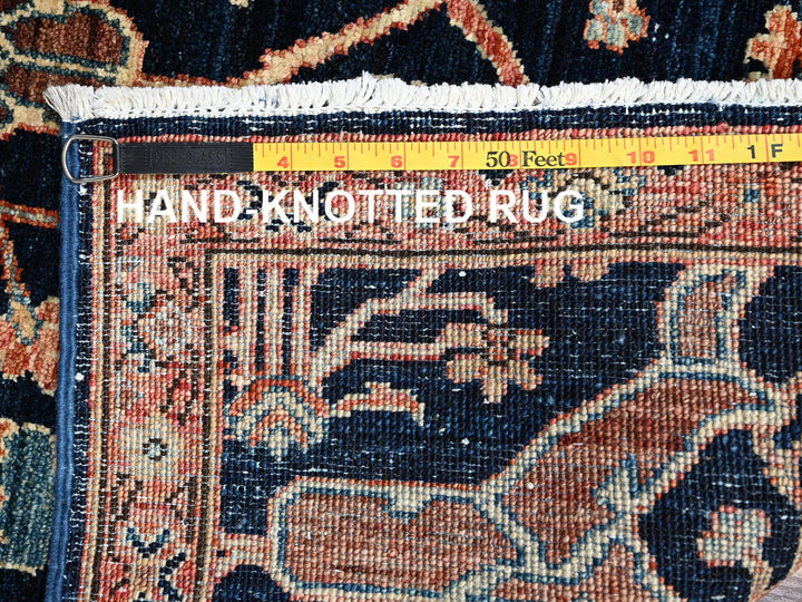 3'3" x 5'0" New Hand Knotted Blue Wool Rectangle Oriental Rug - MOA1022374