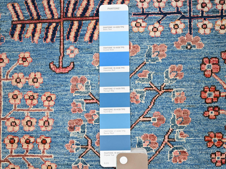 3'1" x 4'10" New Hand Knotted Blue Wool Rectangle Oriental Rug - MOA1022378