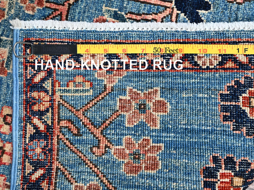 3'1" x 4'10" New Hand Knotted Blue Wool Rectangle Oriental Rug - MOA1022378