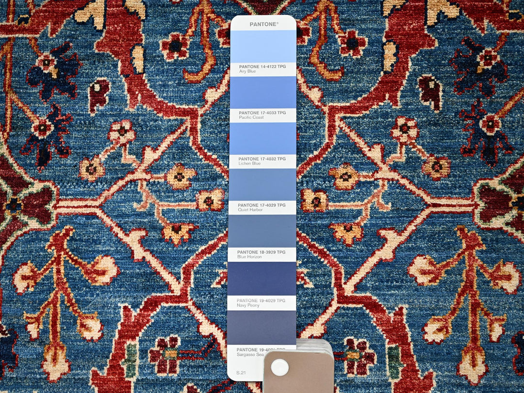 3'0" x 4'10" New Hand Knotted Blue Wool Rectangle Oriental Rug - MOA1022379