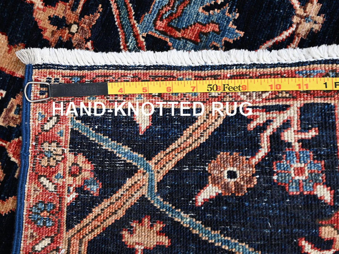 2'2" x 2'8" New Hand Knotted Blue Wool Rectangle Oriental Rug - MOA1022380