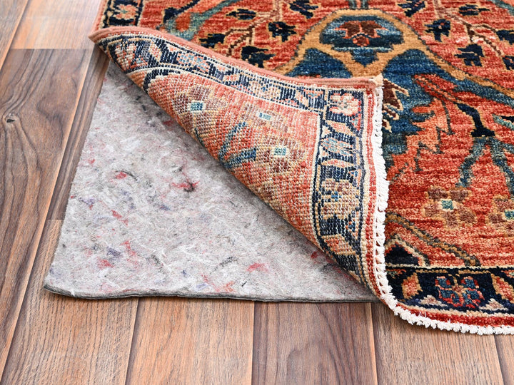 2'1" x 3'1" New Hand Knotted Red Wool Rectangle Oriental Rug - MOA1022381