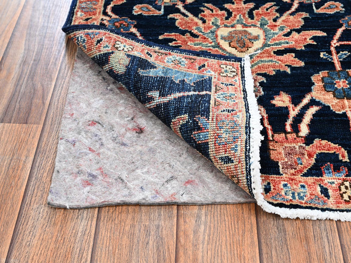2'0" x 3'0" New Hand Knotted Blue Wool Rectangle Oriental Rug - MOA1022384