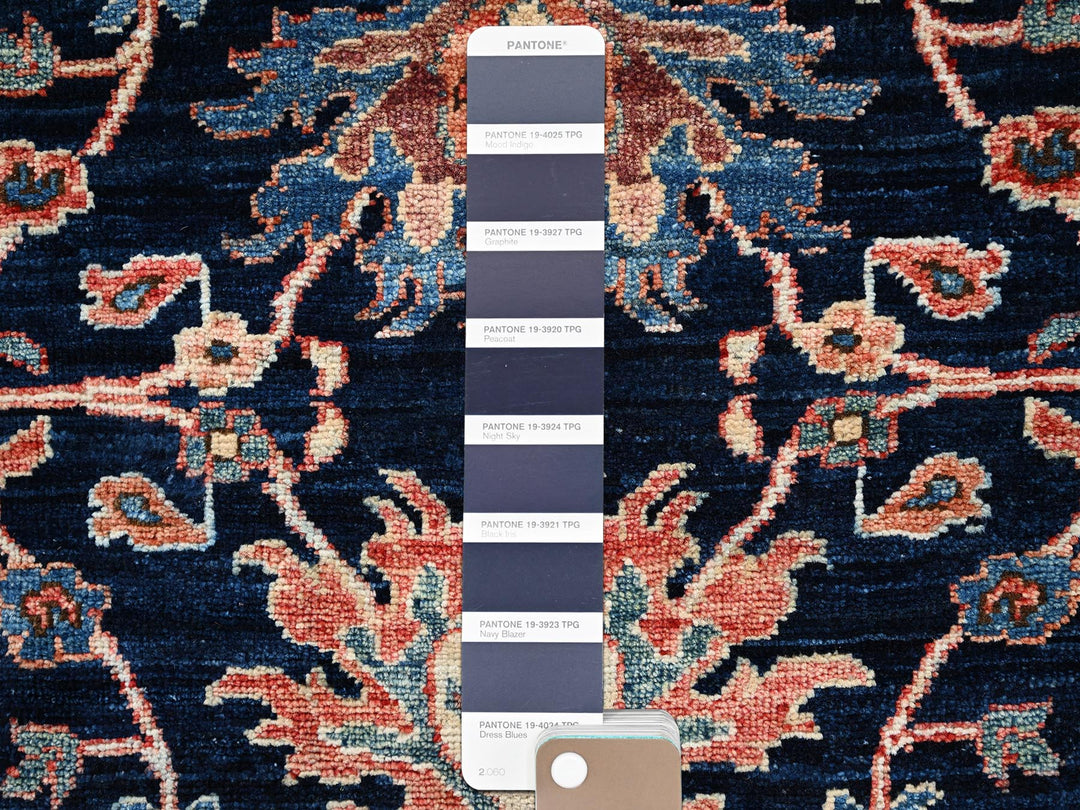 2'0" x 3'0" New Hand Knotted Blue Wool Rectangle Oriental Rug - MOA1022384